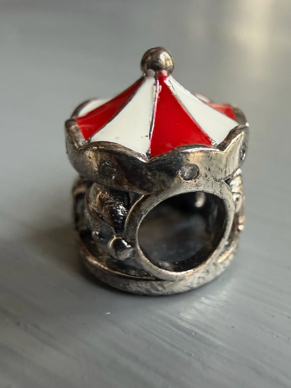 Carousel Charm Bead sterling Silver